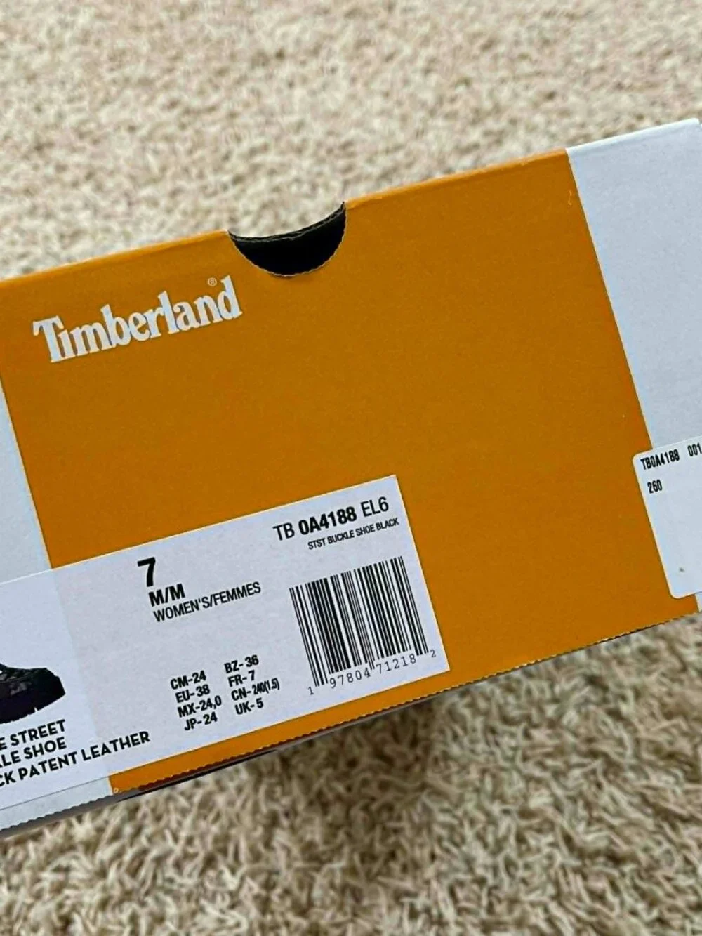 Timberland Women's Patent Leather Stone Street Platform Buckle Shoes, Size 7